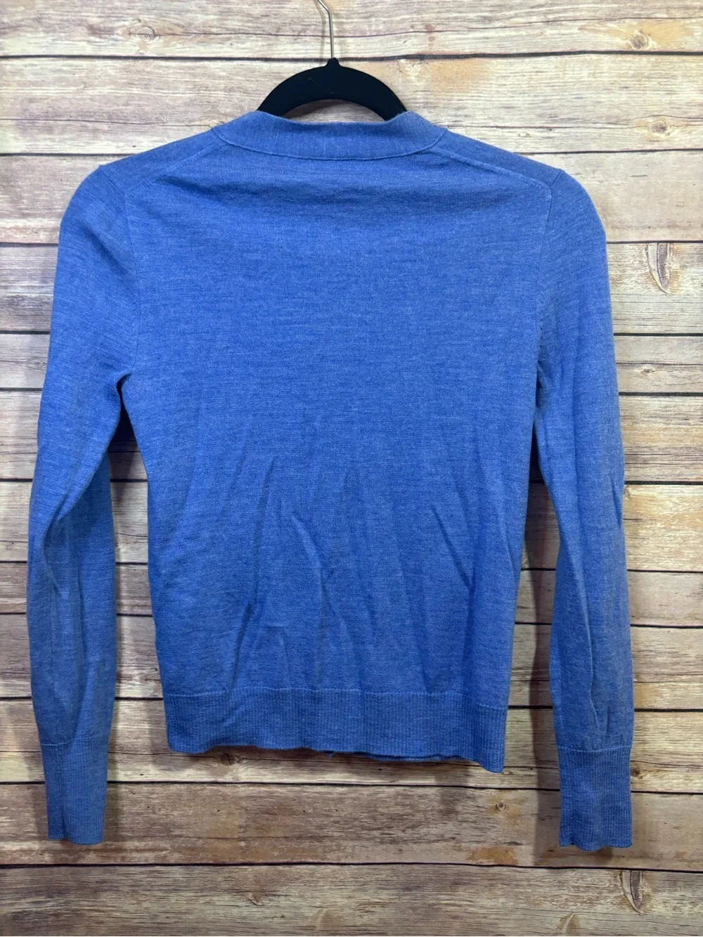J. Crew Blue Merino Wool Cardigan Sweater Size Small